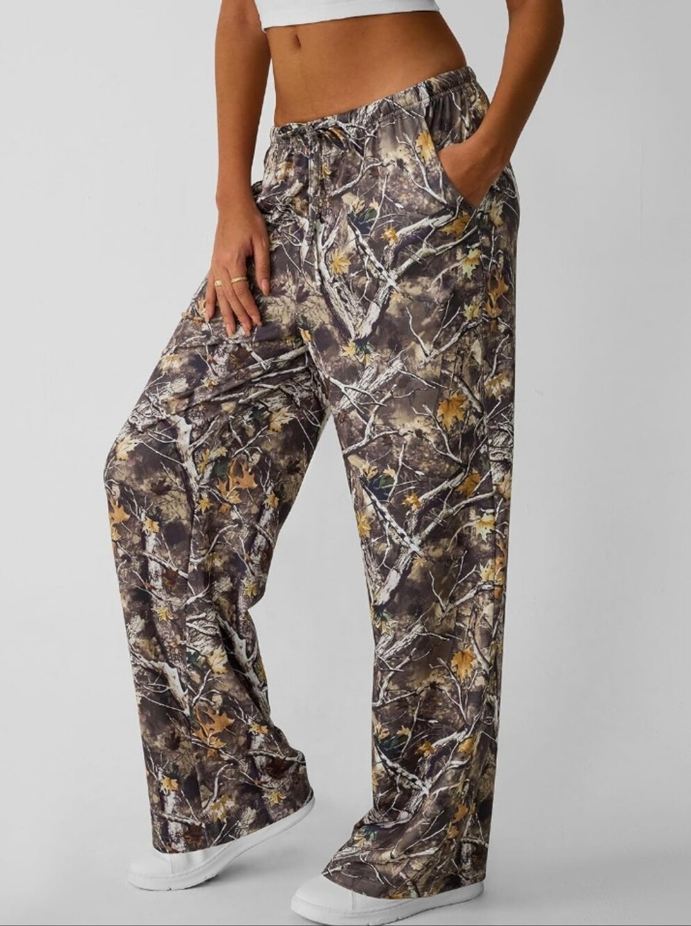 Loose Fit Camouflage Pants